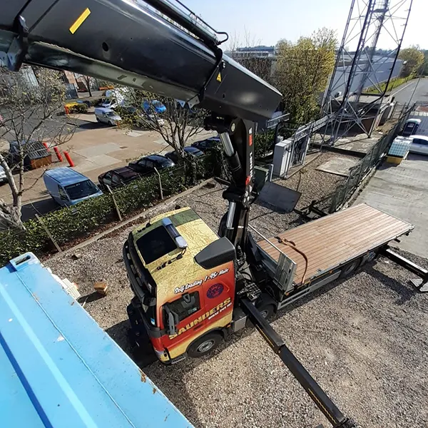 front loader in action
